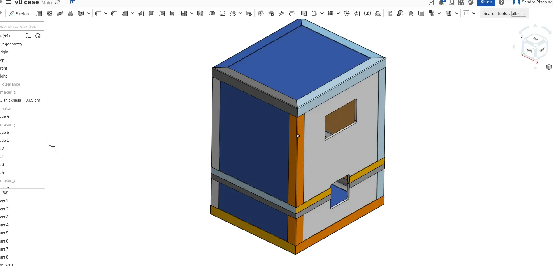 CAD designing the case