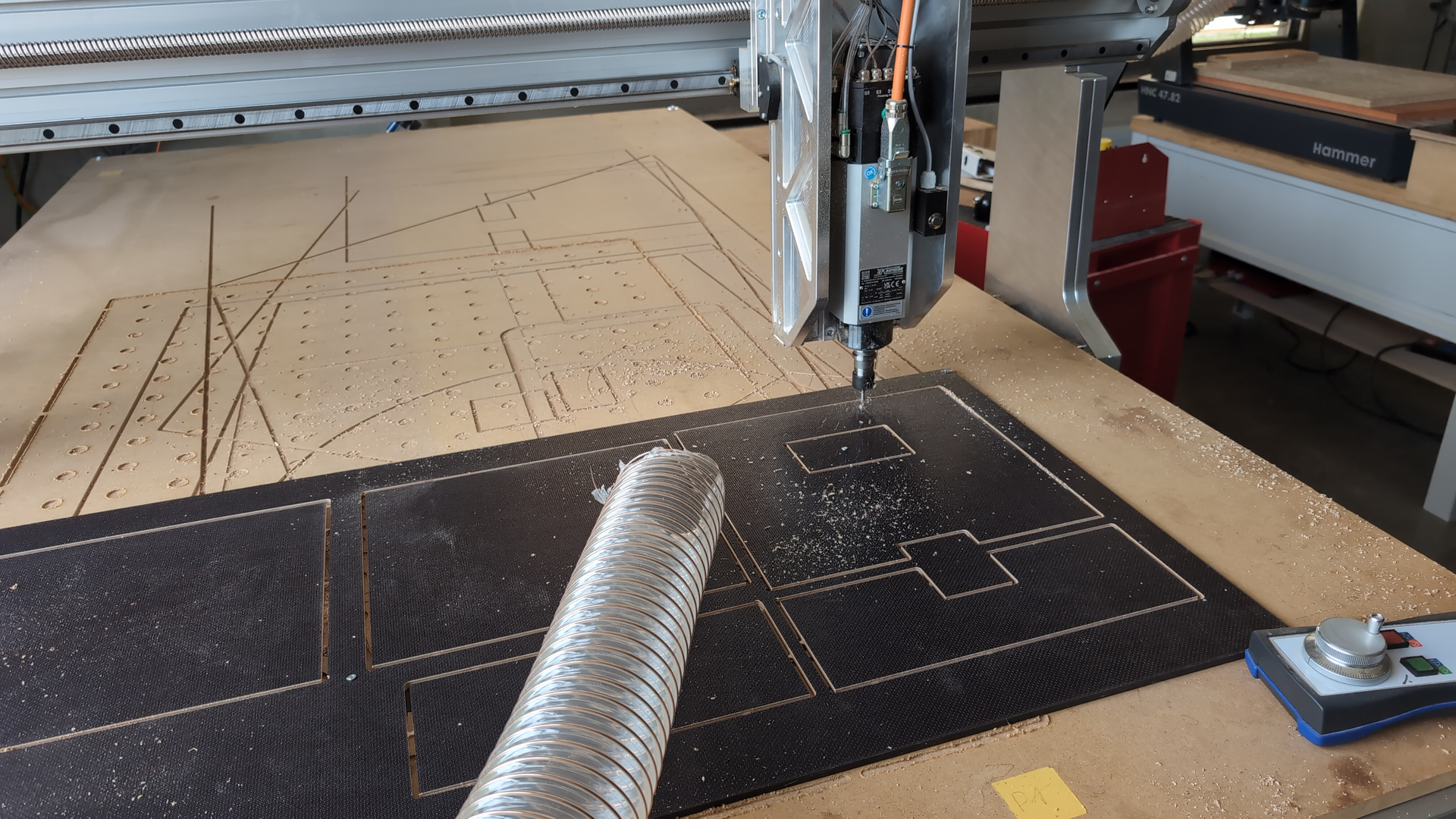 CNC machining the wooden walls
